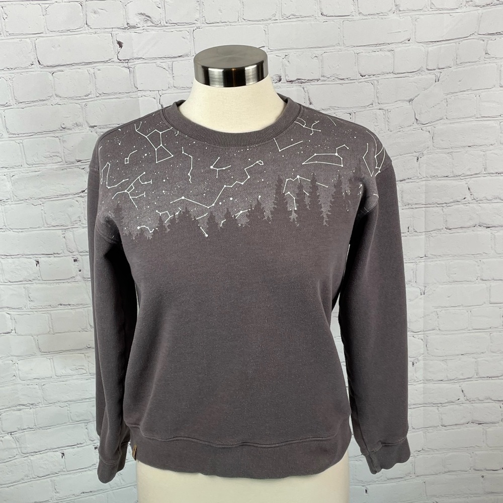 Gray Constellation Print Women's Top